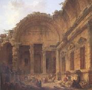 ROBERT, Hubert Interior of the Temple of Diana at Nimes (mk05) Germany oil painting artist